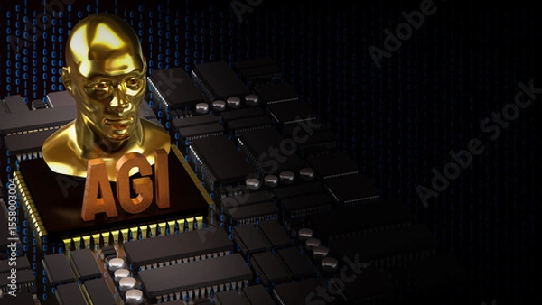 Obraz The Human Bust Ana AGI for Technology concept 3d rendering.