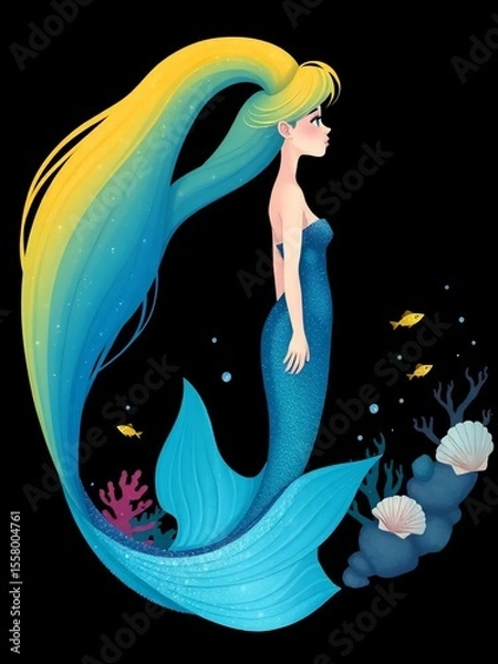 Obraz Beautiful little mermaid