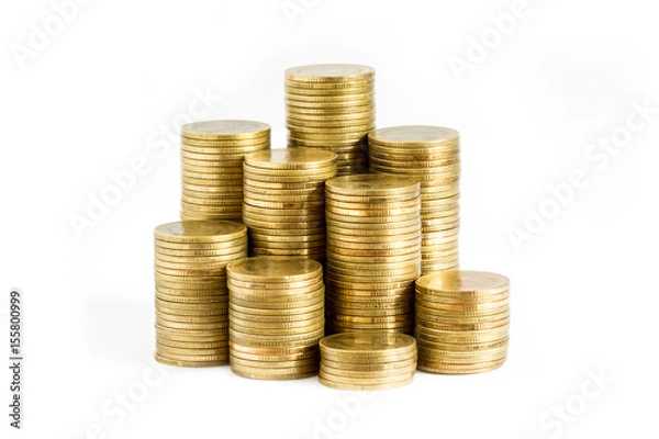 Fototapeta Coins stacks