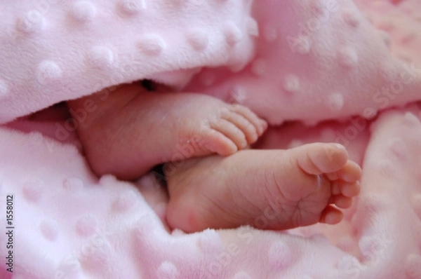 Fototapeta baby girl feet