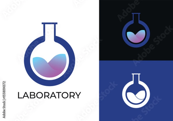 Fototapeta This is a laboratory logo using a lab tube symbol with graduating colors. This logo is suitable for laboratory, research, education and the like.
