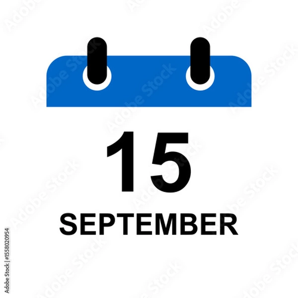 Obraz September 15 calendar icon
