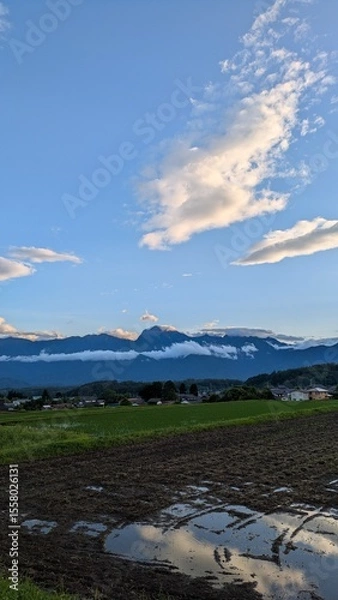 Fototapeta 山々と雲と空