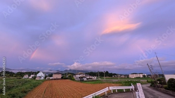 Fototapeta 雨上がりに見えた大きな虹