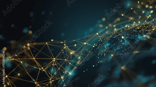 Fototapeta background network points Earth's surface wave background Abstract digital wave background information technology background The background is the background. gradient wave digital wave ban