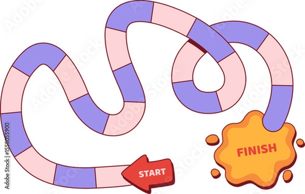 Fototapeta Blank Board Game Path