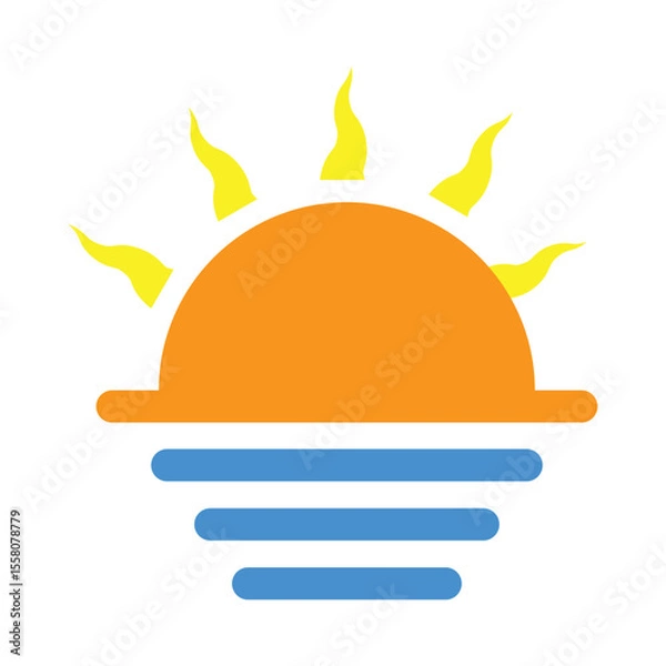 Obraz sunrise icon logo template
