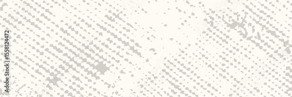 Fototapeta Light cream seamless grain paper texture. Vintage ecru background with dots, speckles, specks, flecks, particles. Craft repeating wallpaper. Natural white grunge surface background. Vector backdrop