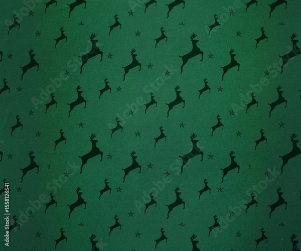Obraz Digitally generated Green reindeer pattern