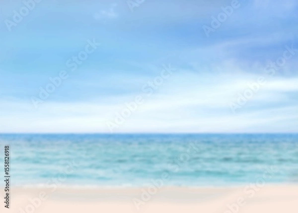 Fototapeta Scenic view of beach against clear sky