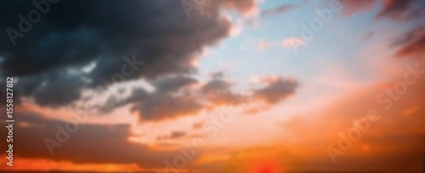 Fototapeta Panoramic view of sky during sundown