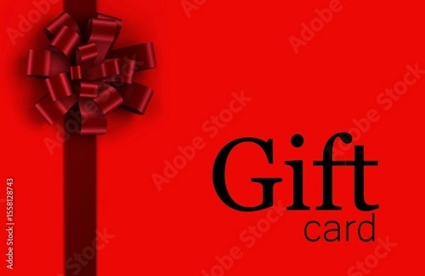 Obraz Gift card with festive bow