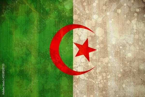 Obraz Algeria flag in grunge effect