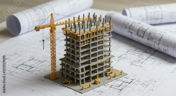 Fototapeta Building model under construction