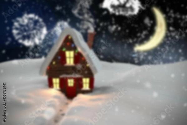 Fototapeta Composite image of christmas house