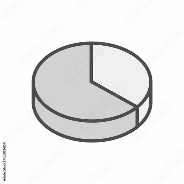 Obraz Digital composite of pie diagram