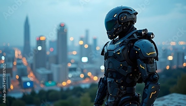 Obraz human robot modern technology