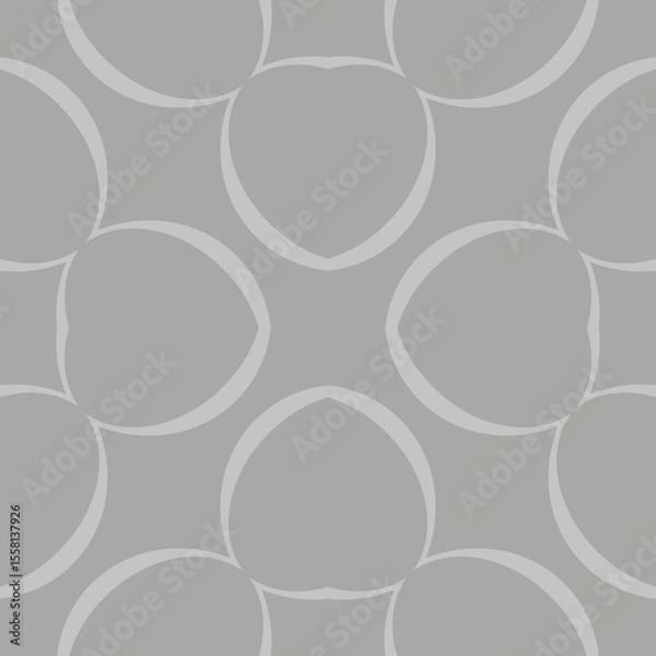Fototapeta A repeating pattern features overlapping petal-like shapes in various shades of gray. The symmetrical design creates a harmonious and balanced visual effect.