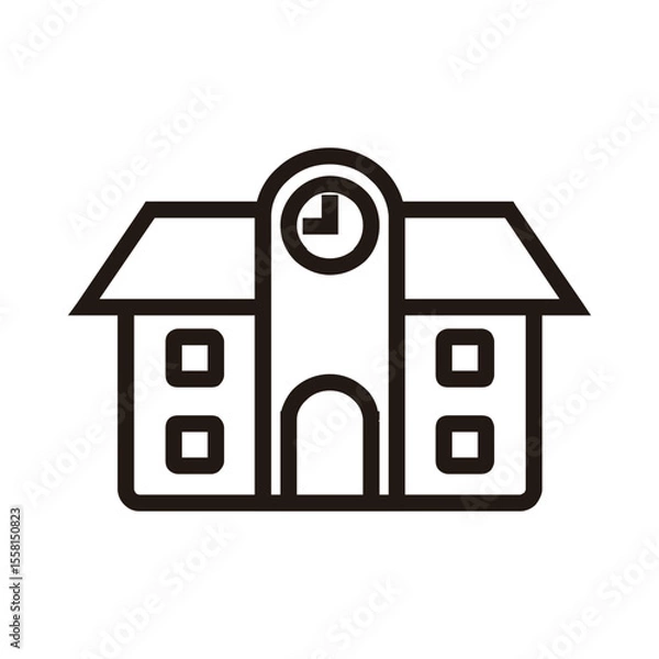 Fototapeta School of Education and Learning web icons in line style. School, university, textbook, learning. Vector illustration.