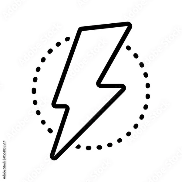 Obraz Vector black line icon for Bolt