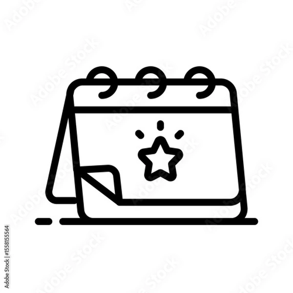 Obraz Vector black line icon for Event