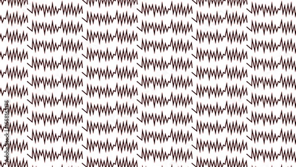 Fototapeta Wavy line pattern in red and black