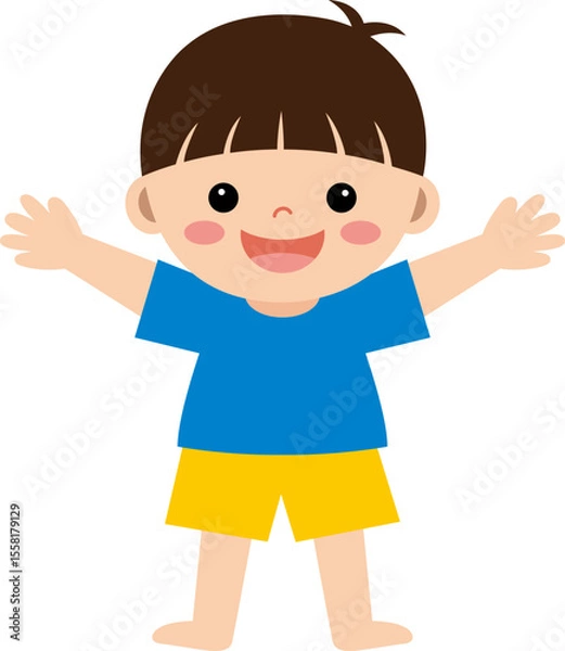 Fototapeta 남자아이 일러스트