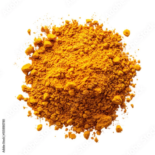 Obraz Vibrant Turmeric Powder CloseUp Macro Shot of Golden Spice