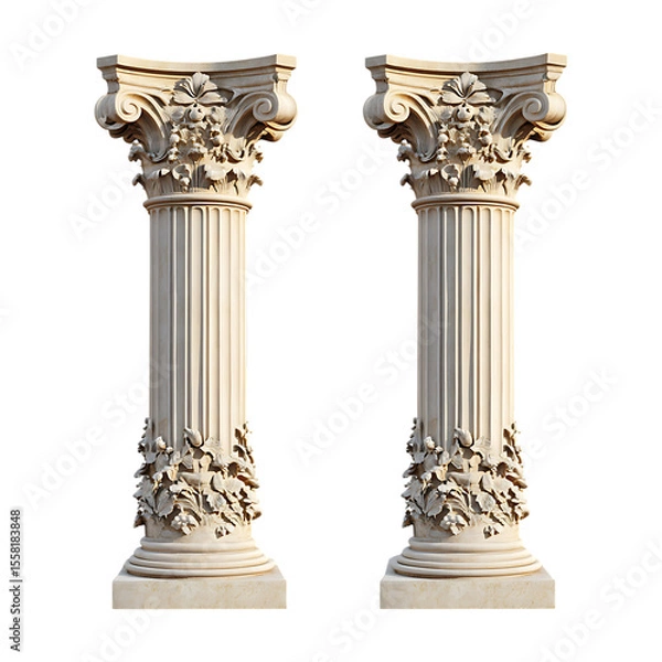 Fototapeta Classic Architectural Columns Elegant Marble Pillars for Design Inspiration