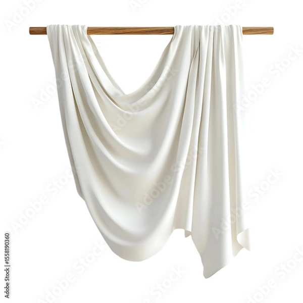 Obraz Elegant Draped Fabric Cream Knit Texture Background for Design Projects