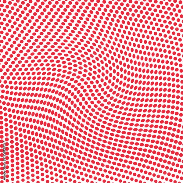 Fototapeta Wavy gradient halftone dots pattern texture background
