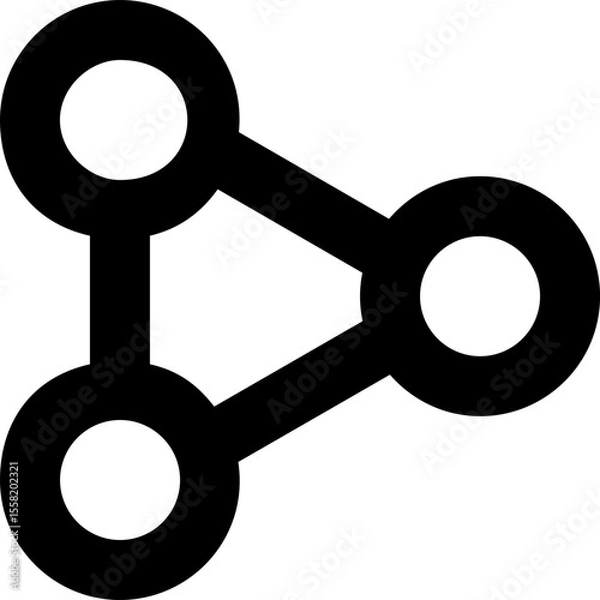 Obraz Modern Minimalist Share Network Connection Icon Vector