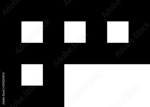 Obraz Abstract Geometric L Shape Pattern Blocks Vector Icon