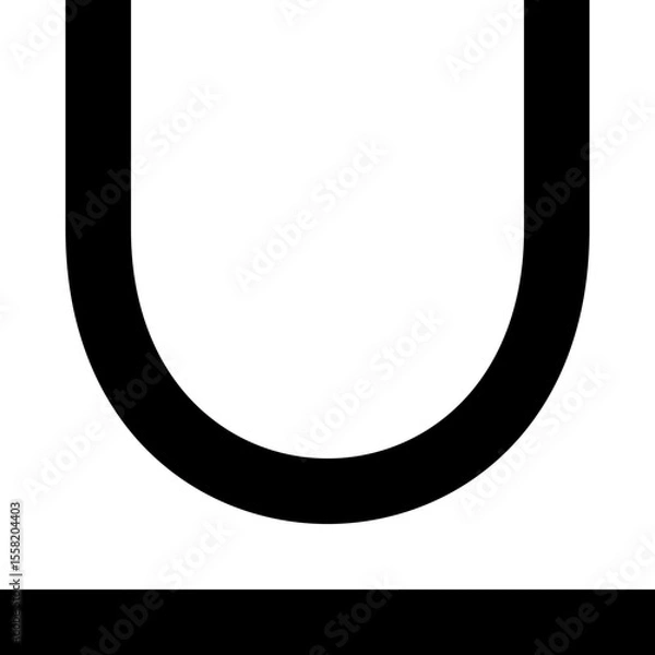 Obraz Letter U Typography Alphabet Vector Icon Design