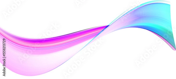 Fototapeta Abstract Pink and Teal Swirling Wave: Dynamic, Energetic, Modern Design Element