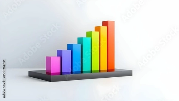 Obraz business graph with arrow on screen