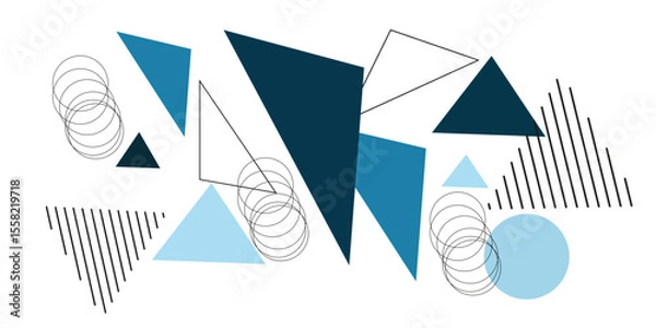 Obraz Abstract geometric triangles background. Template for poster, backdrop, book cover, brochure, and vector illustration. Eps10 vector