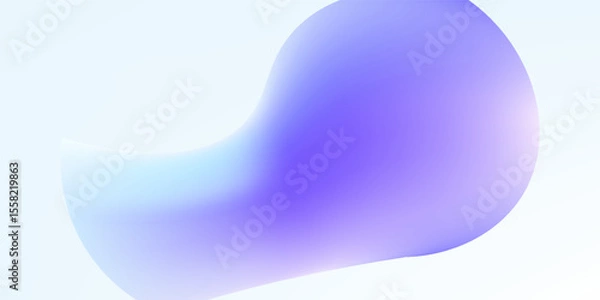 Obraz Gradient blur blob shapes. Colored figures with a soft gradation from bright to transparent. Set of isolated vector elements on a white background.