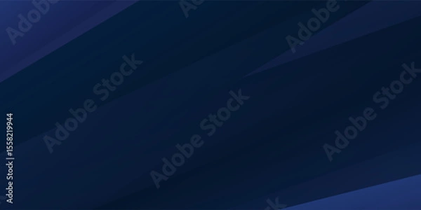 Obraz Modern dark blue paper background with dark 3d layered line triangle