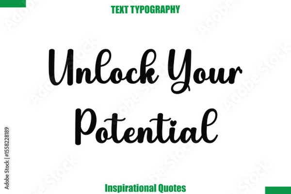 Obraz Unlock Your Potential Vector Inspirational Travel Typography Text