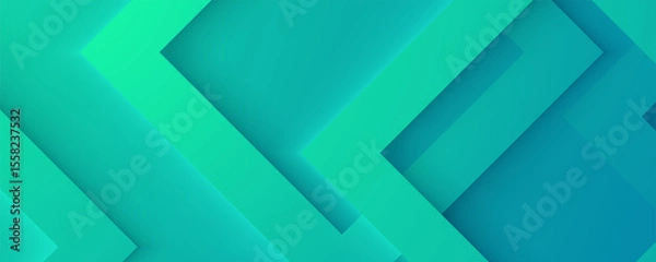 Obraz Abstract Blue and Green Background with Geometric Lines and Gradient Pattern