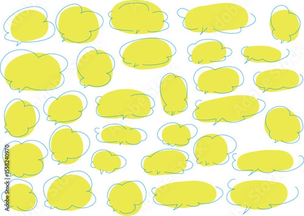 Obraz モコモコのかわいいフキダシセット