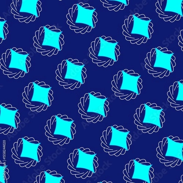 Fototapeta Blue Swirls Pattern