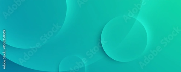 Obraz Abstract Blue Bubble Background with Light and Wave Design