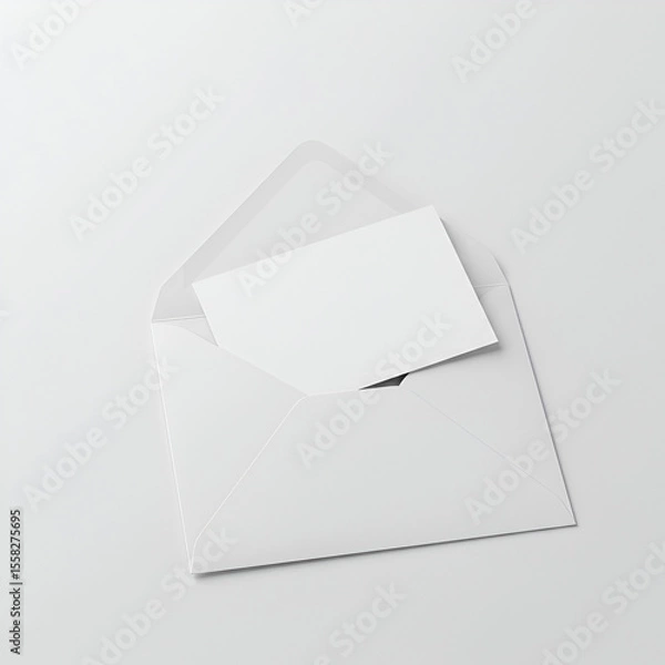 Obraz Blank white envelope with a blank card