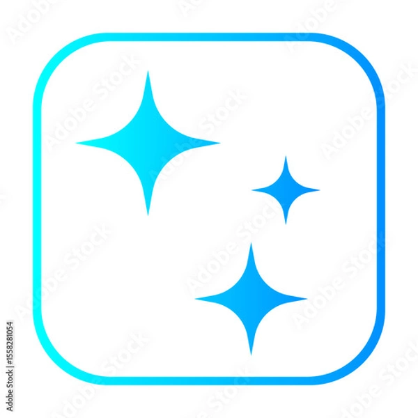 Fototapeta Artificial intelligence stars app logo colorful icon set. Create generate prompt ai application symbol collection vector illustration