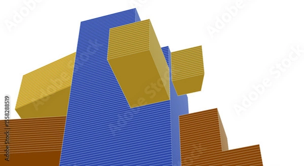 Fototapeta abstract modern architecture 3d rendering