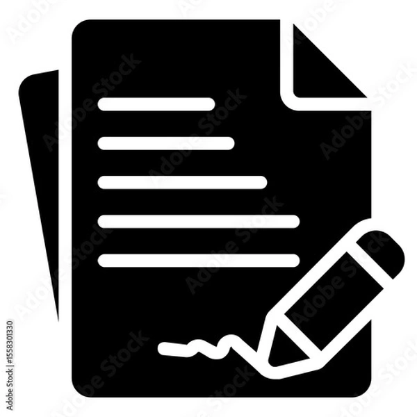 Obraz Agreement Icon in Solid Style