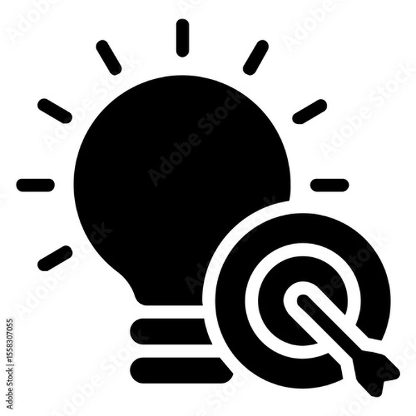Fototapeta Purpose Icon in Solid Style