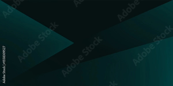 Obraz Vector. Geometric background with triangle shapes. Dark green design for web, banners and headers.